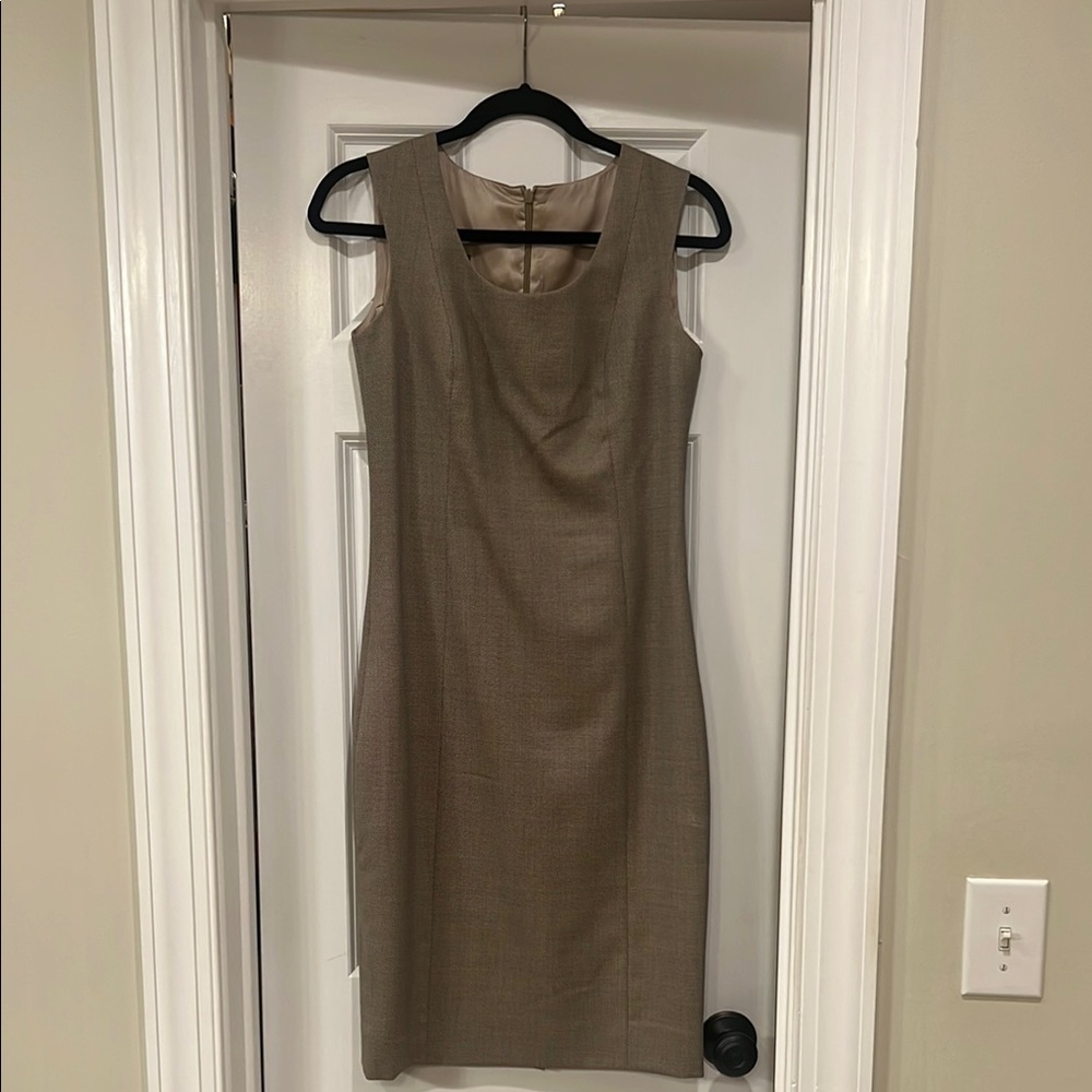 Elegant Tan Sleeveless Dress